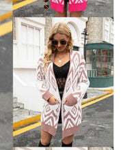Load image into Gallery viewer, PREORDER Soft Aztec Cardigan with Pockets