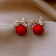 Load image into Gallery viewer, PREORDER Dainty Red Ornament Earrings