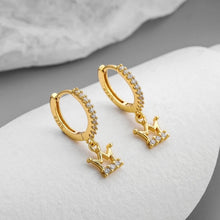 Load image into Gallery viewer, Crown Dainty Earrings