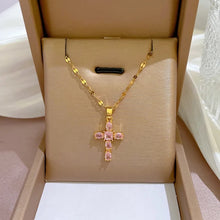 Load image into Gallery viewer, Gold Chain Cross Necklace