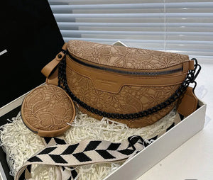 PREORDER Lace & Leather Cross Body Purse