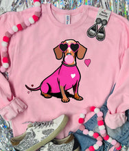 Load image into Gallery viewer, PREORDER Pink Dachshund Crewneck 2 STYLES