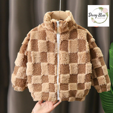 Load image into Gallery viewer, PREORDER YOUTH Teddy Check Zip Up Jacket