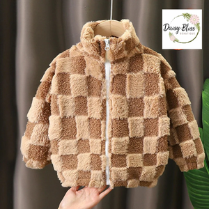PREORDER YOUTH Teddy Check Zip Up Jacket