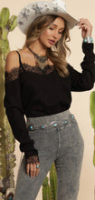 Load image into Gallery viewer, Lace Cold Shoulder Top
